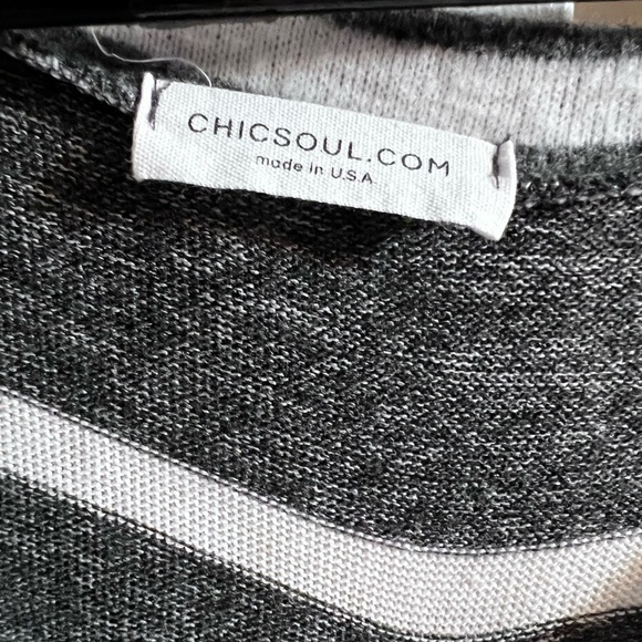 Chic Soul Striped V-Neck Sweater - Picture 2 of 3